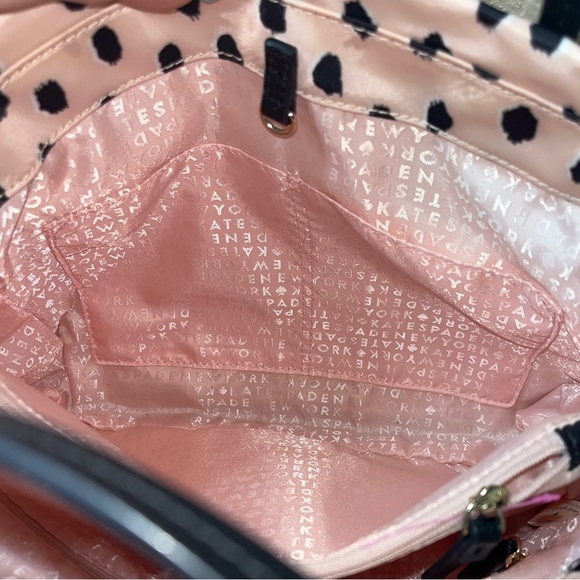 Kate Spade New York Loden Blake Avenue Flamingo Dot, Black/Pink Satchel NWOT - Picture 8 of 13